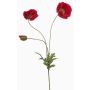 Artificial poppy branch SCHUNRA, red, 30"/75cm