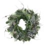 STOCKTON plastic fir wreath, green, snow-covered, Ø60cm