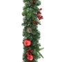 Foam fir garland VISALIA, green, with fruit, 6ft/180cm, Ø12"/30cm