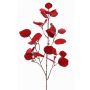 Artificial eucalyptus branch INDALA with fruit, red, 33"/85cm