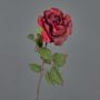 Velvet artificial rose SINDALA, red, 60cm, Ø12cm