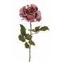 SINDALA velvet artificial rose, dusky purple, 60cm, Ø12cm