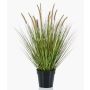 Artificial grass, feather-bristle grass YWAIN with panicles, beige-green, 70cm