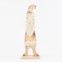 Wooden Father Christmas BERTUS with little bell, beige-brown, 3.9"x2.4"x12"/10x6x30cm