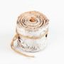 Birch bark craft ribbon HERZIG with punched out heart motif, whitewashed, 3.9"x8ft/10x250cm