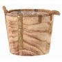 Wooden plant pot DABIH with rope handles, brown, 9"/24cm, Ø11"/29cm