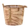 DABIH wooden plant pot with rope handles, brown, 24 cm, Ø29 cm