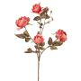 Artificial rose branch SITARA, dried look, pink, 75 cm, Ø 5–8 cm