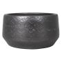 Flower pot MAIVIN made of ceramics, diamond pattern, black, 5.5"/14 cm, Ø 12"/29 cm