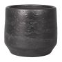 Flower pot MAIVIN made of ceramics, diamond pattern, black, 14"/36 cm, Ø 15"/39 cm