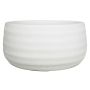 Ceramic bowl TIAM with grooves, white-matt, 5.5"/14 cm, Ø 12"/29 cm