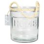 Glass lantern DAPHNEY with handle, transparent, 6.5"/16,5 cm, Ø 5.5"/14 cm