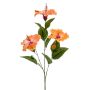 AMADOU artificial hibiscus branch with flowers, orange, 80cm