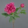 Artificial peony BADIS, hot pink, 75 cm, Ø13 cm