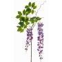 Large artificial wisteria branch NISSRINE with flowers, purple, 5ft/145cm
