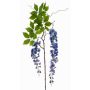 Large artificial wisteria branch NISSRINE with flowers, blue, 5ft/145cm