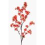 Large artificial cherry blossom branch GIMA with blossoms, coral, 120cm