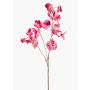 Decorative artificial sweet pea KANZI, pink-cream, 75cm, Ø4–7cm