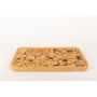 Rectangular cork tray FUENTES made of agglomerated cork, natural-black, 17"x11"x1.2"/43x28x3cm