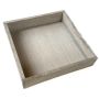 Square decorative wooden tray MARTAL, natural-lightly whitewashed, 8"x8"x1.6"/20x20x4cm
