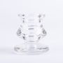 Glass candlestick for tapered candles, clear, 2.4"/6cm, Ø2"/5cm