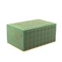 ®mosy Adorno funerario Ökodur Espuma floral VESDO con rejilla metálica, borde para agarrar, base de madera natural, verde, 23 x 15,5 x 11 cm