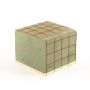 ®mosy Ökodur Floral foam holder for funeral flowers SERLO with wire grid, natural wood base, green, 4.3"x4.3"x3.5"/11x11x9cm