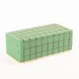 ®mosy Ökodur Floral foam holder for funeral flowers SERLO with wire grid, natural wood base, green, 9"x4.3"x3.3"/23x11x8,5cm