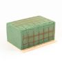 ®mosy Ökodur Floral foam holder for funeral flowers VESDO with wire grid, grip edge, natural wood base, green, 7"x4.3"x3.3"/17x11x8,5cm