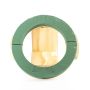 ®mosy Ökodur funeral floristry floral foam base for urn wreath ARNELLE, natural wood base, green, 4.5 cm, Ø36 cm