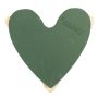 ®mosy Ökodur floral foam car heart MURIANDA, wedding decoration, with suction cup, natural wood base, green, 36x37x5cm