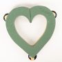 ®mosy Ökodur floral foam car heart ELLARIA, wedding decoration, with suction cup, natural wood base, green, 45x48x5cm