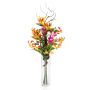 Artificial Paradise Bouquet SALOA, Strelitzia, Gloriosa orange, 3ft/95cm, Ø 14"/35cm
