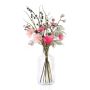 Decorative New Year's Eve Bouquet KAAMI, Chrysanthemum, fuchsia-silver, 3ft/90 cm, Ø 18"/45 cm