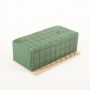 ®mosy Ökodur VESDO grave decoration base with wire mesh, grip edge, natural wood base, green, 22.5 x 11 x 8.5 cm