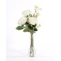 Artificial bouquet of roses SIMONY, cream, 18"/45cm, Ø 8"/20cm