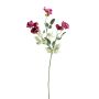 Artificial flower branch Wild rose FOSETTA, Eco Collection, dark pink, 28"/70cm, Ø1.2"-2"/3-5cm