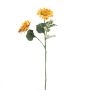 Fake branch of sunflower HAITALA, Eco Collection, orange-yellow, 26"/65cm, Ø3.5"-4"/9-10cm