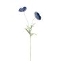 Plastic poppy branch GUNDULA, Eco Collection, royal blue, 28"/70cm, Ø2.8"-3.1"/7-8cm
