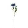 Artificial flower branch Zinnia GUNDISINE, Eco Collection, royal blue, 26"/65cm, Ø3.5"/9cm