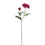 Artificial flower branch Zinnia GUNDISINE, Eco Collection, dark pink, 26"/65cm, Ø3.5"/9cm