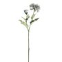 Artificial flower branch Zinnia GUNDISINE, Eco Collection, grey-blue, 26"/65cm, Ø3.5"/9cm