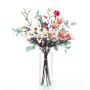 Decorative magnolia bouquet MERISA, white-pink, 70cm, Ø40cm