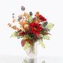 Artificial fall bouquet HELENA sunflower, red, 16"/40cm, Ø14"/35cm