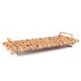 Rectangular tray REHEMA woven from pandanus, handles, feet, natural, 24"x8"x2.8"/60x20x7cm