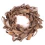 Dried wreath Agave leaves NISSELE, natural, Ø18"/45cm