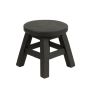 Wooden stool NANNATI made of wood, black, 10"/25cm, Ø10"/26cm