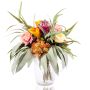Decorative bouquet of flowers LARONA, orange-pink-salmon, 16"/40cm, Ø18"/45cm