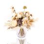 Decorative bouquet RAWENNA in a dry look, beige-white, 16"/40cm, Ø20"/50cm