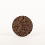 Round agglomerated cork coaster MANARA, dark, 0.7"/1,8cm, Ø5.1"/13cm